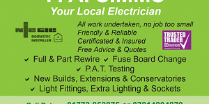 Advert for PA Simms. Call 07814 204879