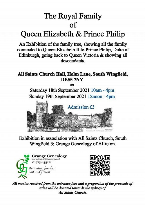 Poster advertising the Royal Family Tree Exhibition